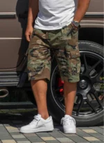 Nvlty Vintage Repaired Cargo Shorts Camo (4)