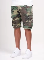 Nvlty Vintage Studded Cargo Shorts Camo (10)