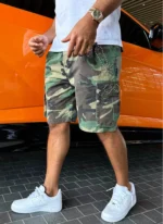 Nvlty Vintage Studded Cargo Shorts Camo (7)