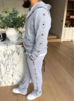 Nvlty Vintage Studded Zip Hoodie Grey (7)