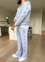 Nvlty Vintage Studded Zip Hoodie Grey (9)