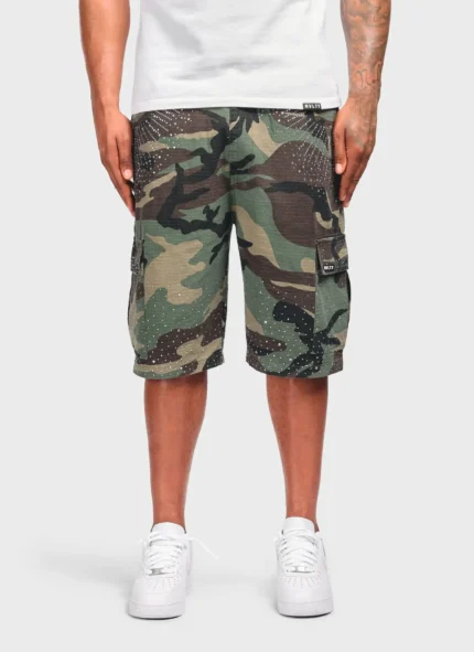 Nvlty Vintage VVS Cluster Cargo Shorts Camo (1)