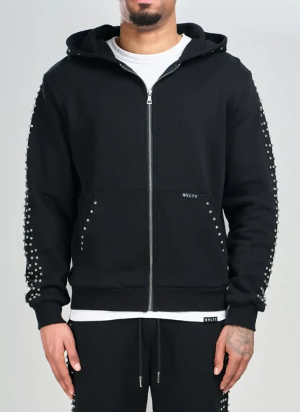 Nvlty Vintage VVS Zip Hoodie Black (1)