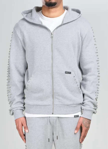 Nvlty Vintage VVS Zip Hoodie Grey (1)