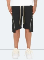 Nvlty Vintage Zipper Cargo Shorts Black (1)