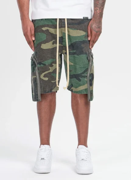 Nvlty Vintage Zipper Cargo Shorts Camo (1)