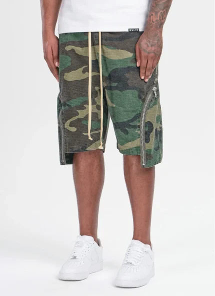 Nvlty Vintage Zipper Cargo Shorts Camo (7)